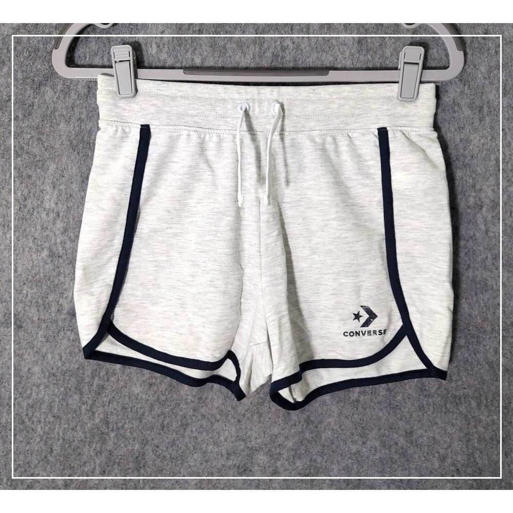 Converse Girls Shorts XL Retro Heather‎ Gray Drawstring Athleisure Lounge Gym